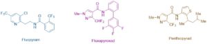 Fungicidas fluopyram, fluxapyroxad y penthiopyrad